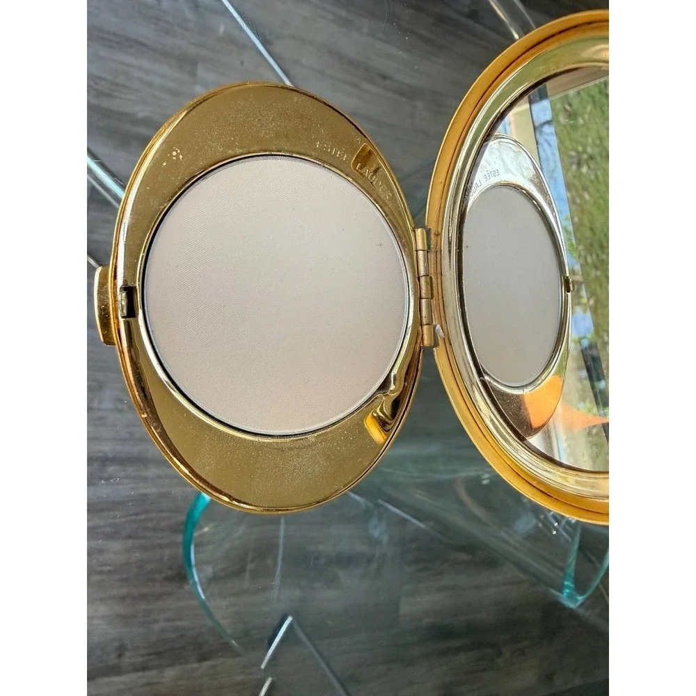 Estee Lauder Golden Aquarius Compact Lucidity Powder Vintage‎ Zodiac Gold